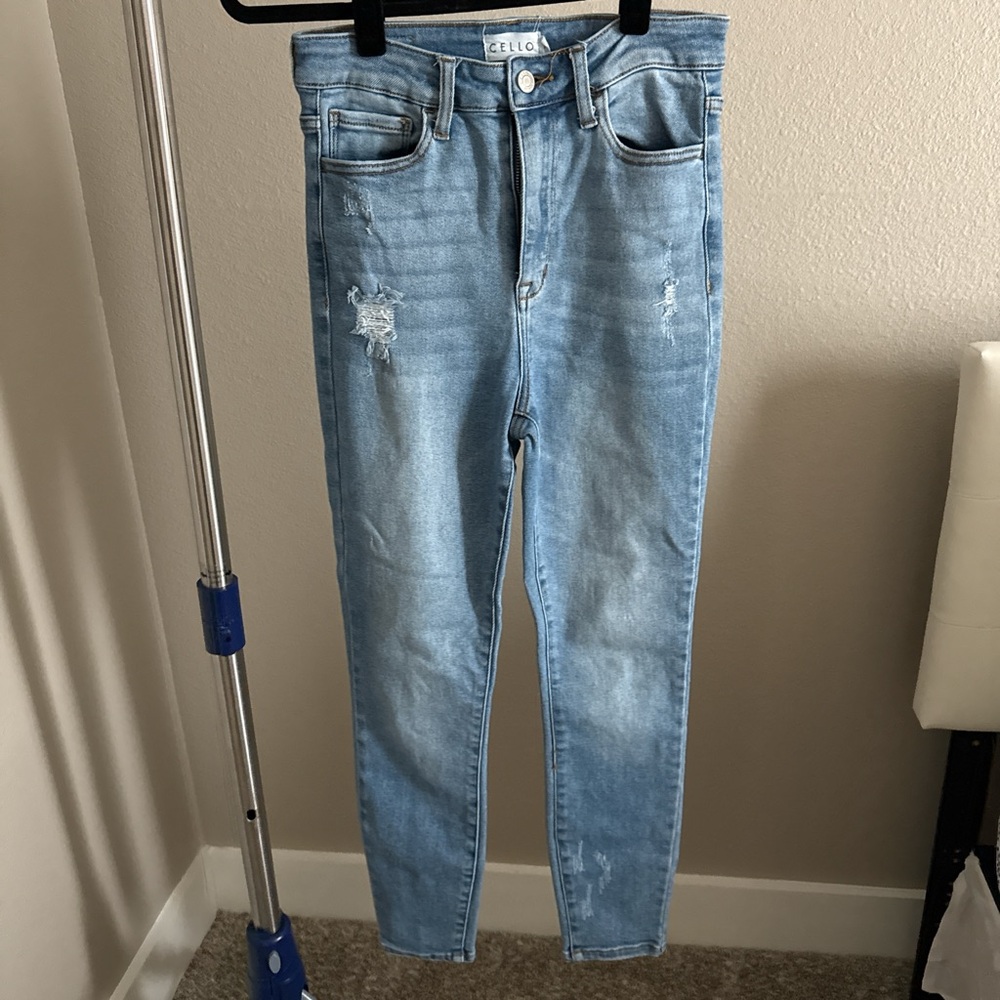 Cello Women's High Rise Jeans in Light Blue